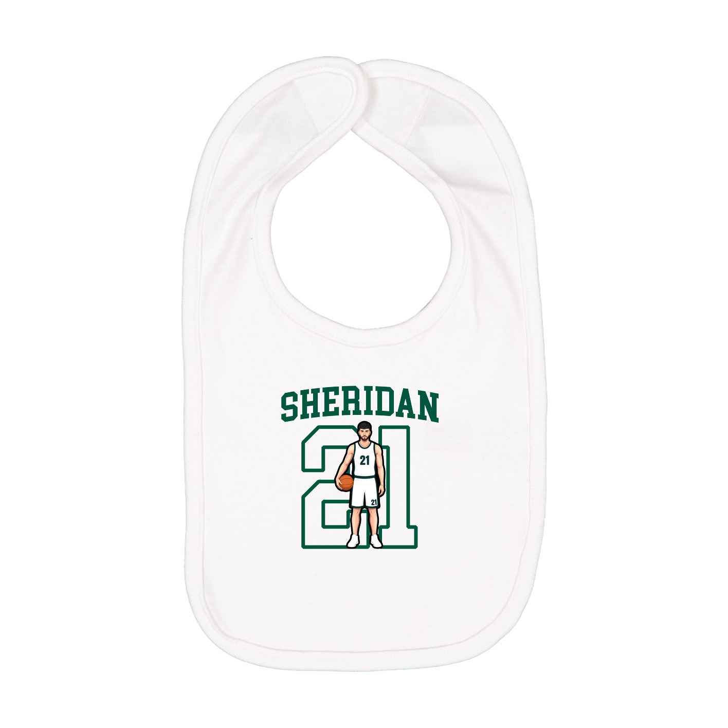 Infant Bib — Shirsey in White