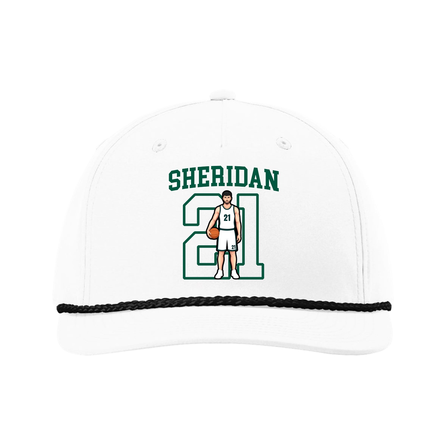 Five-Panel Classic Rope Cap — Shirsey in White