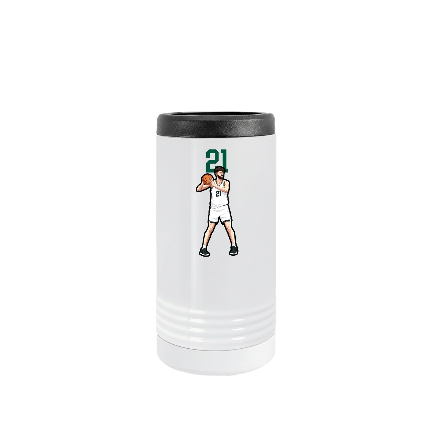 Slim Beverage Holder — Number Top in White