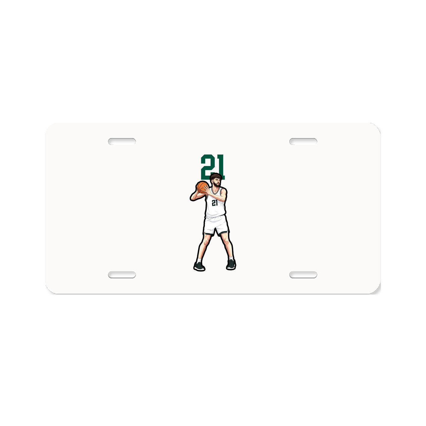 License Plate — Number Top in Classic