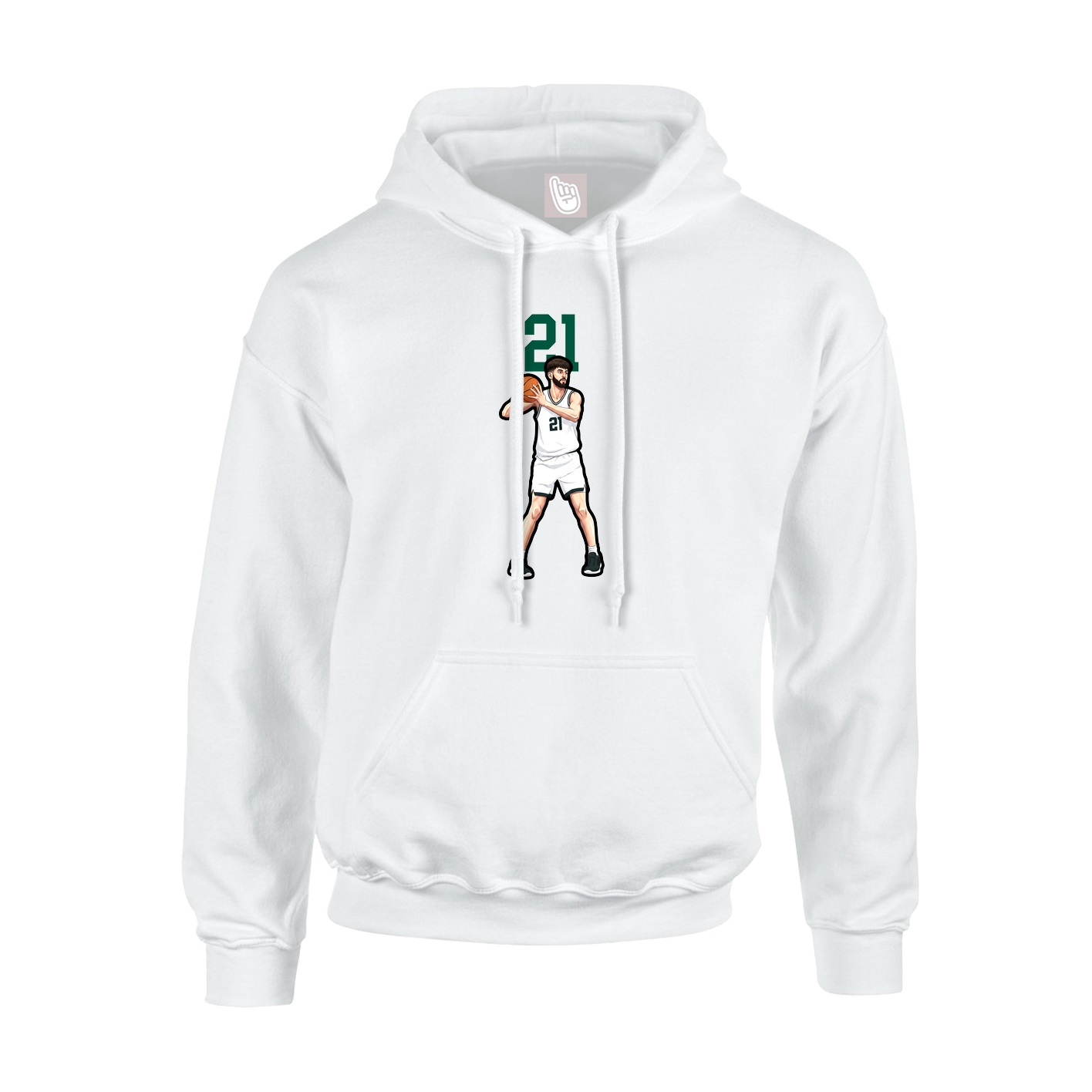 Hoodie — Number Top in White