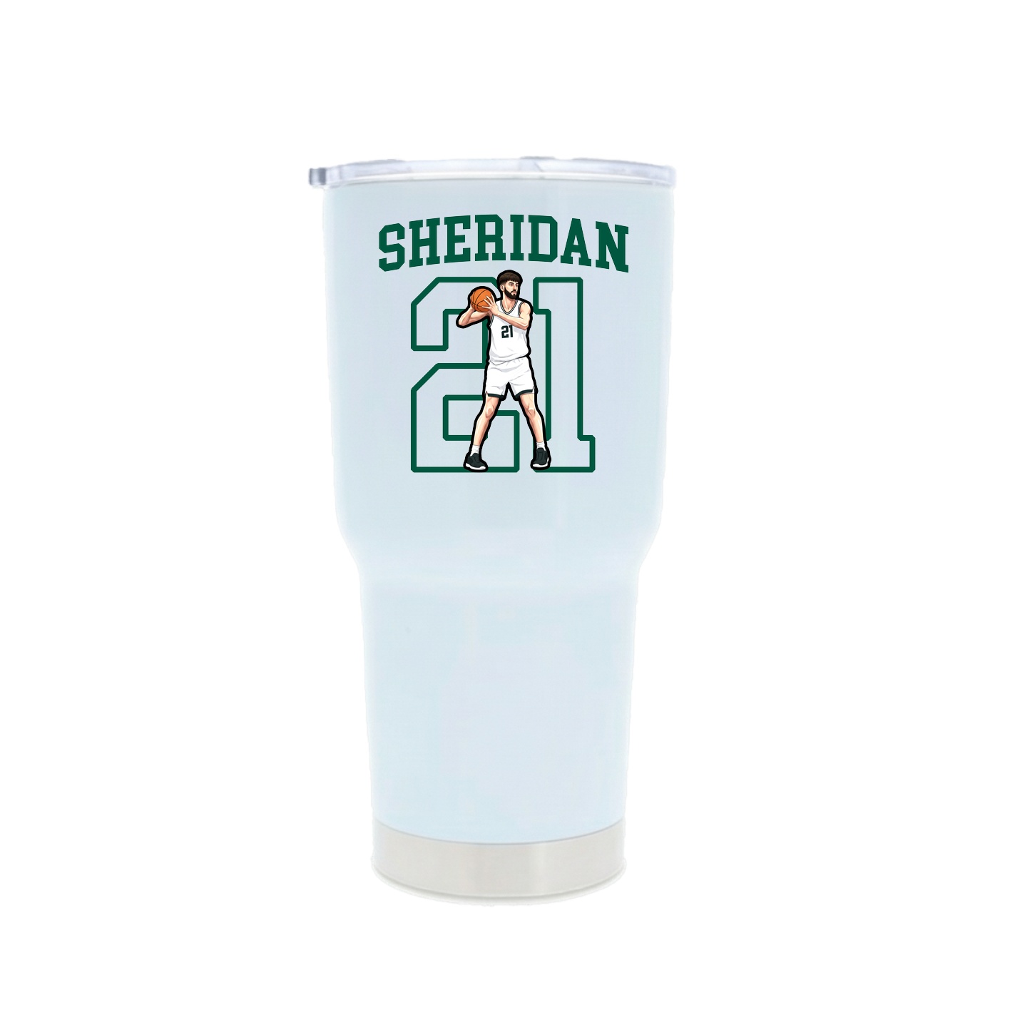 30oz Stainless Steel Tumbler — Shirsey in White