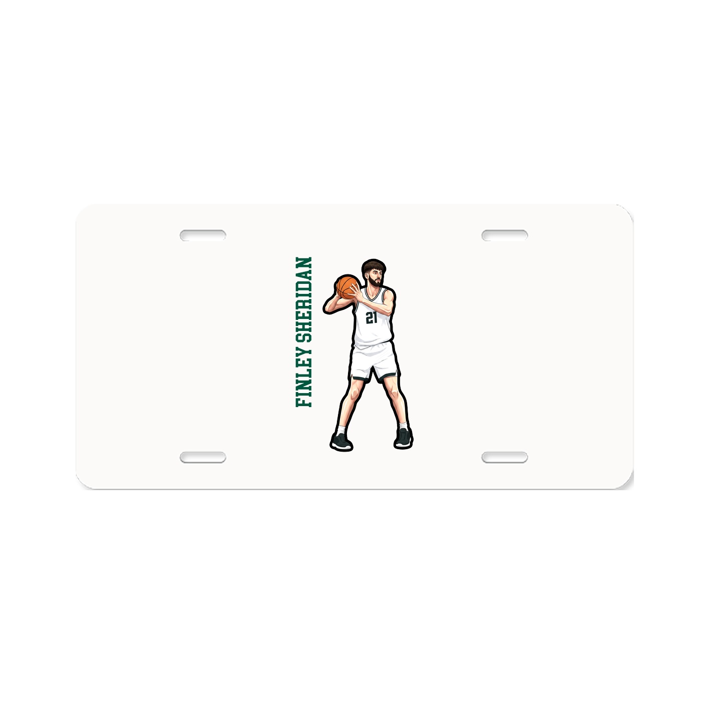 License Plate — Name Vertical in Classic