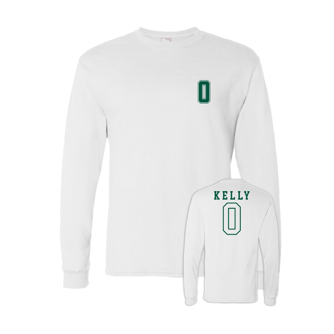 Long Sleeve Tee — Chest Back in White