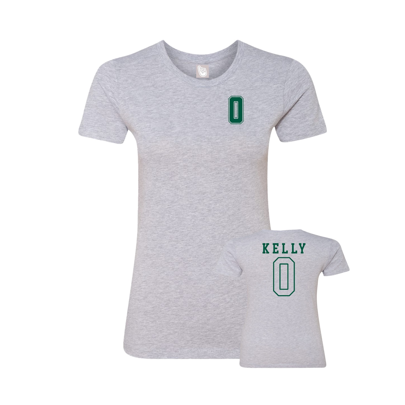 Womens Tee — Chest Back in Grey