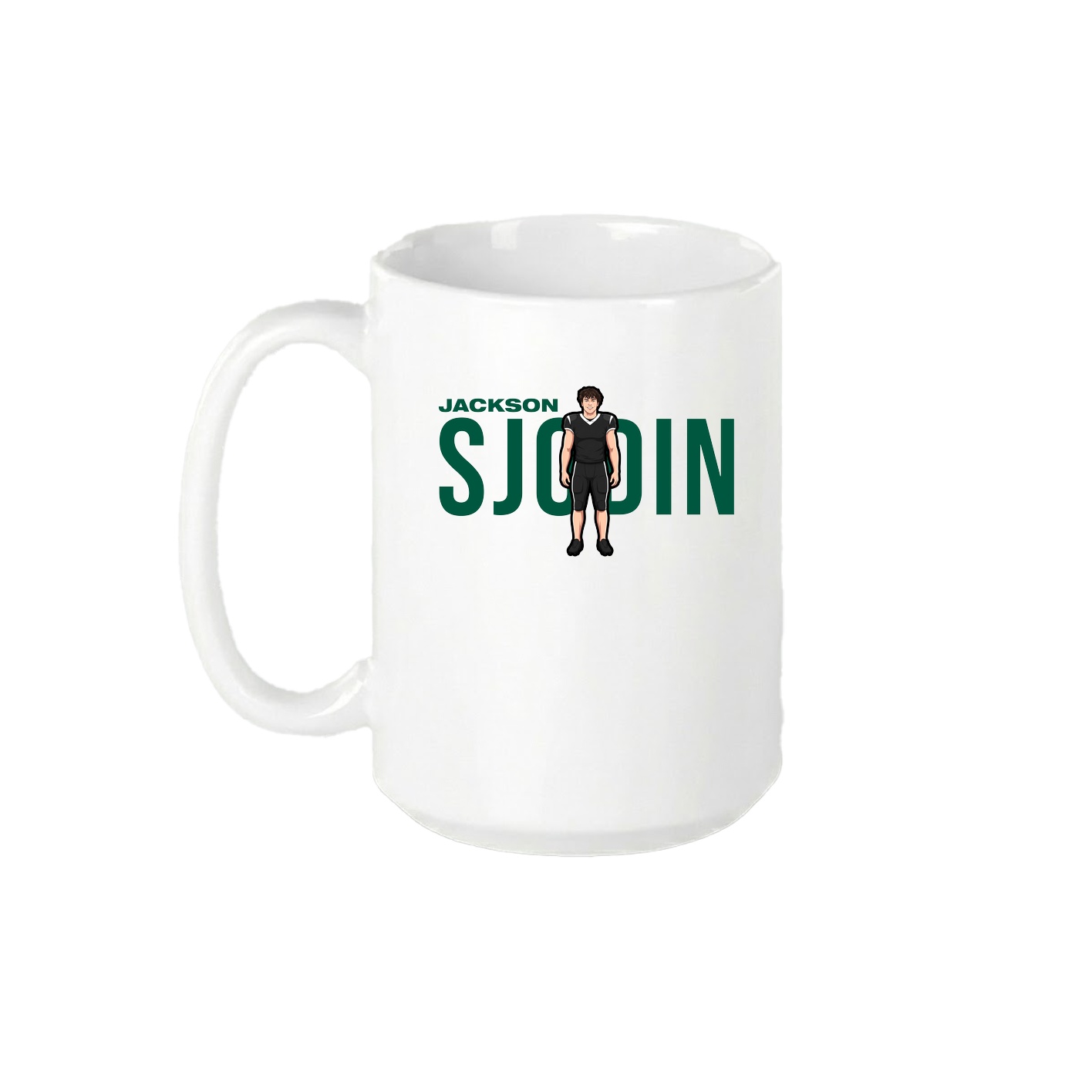15oz Coffee Mug — Player Name in White