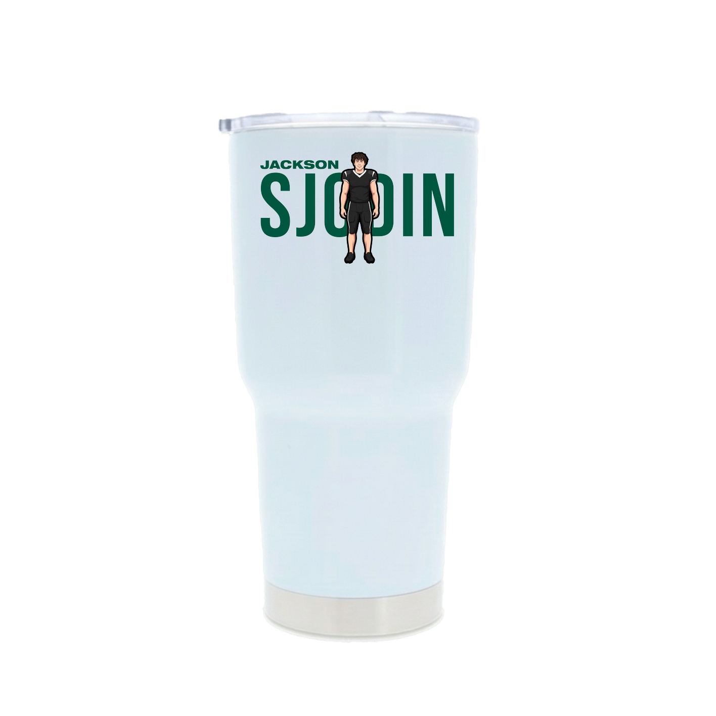 30oz Stainless Steel Tumbler — Player Name in White
