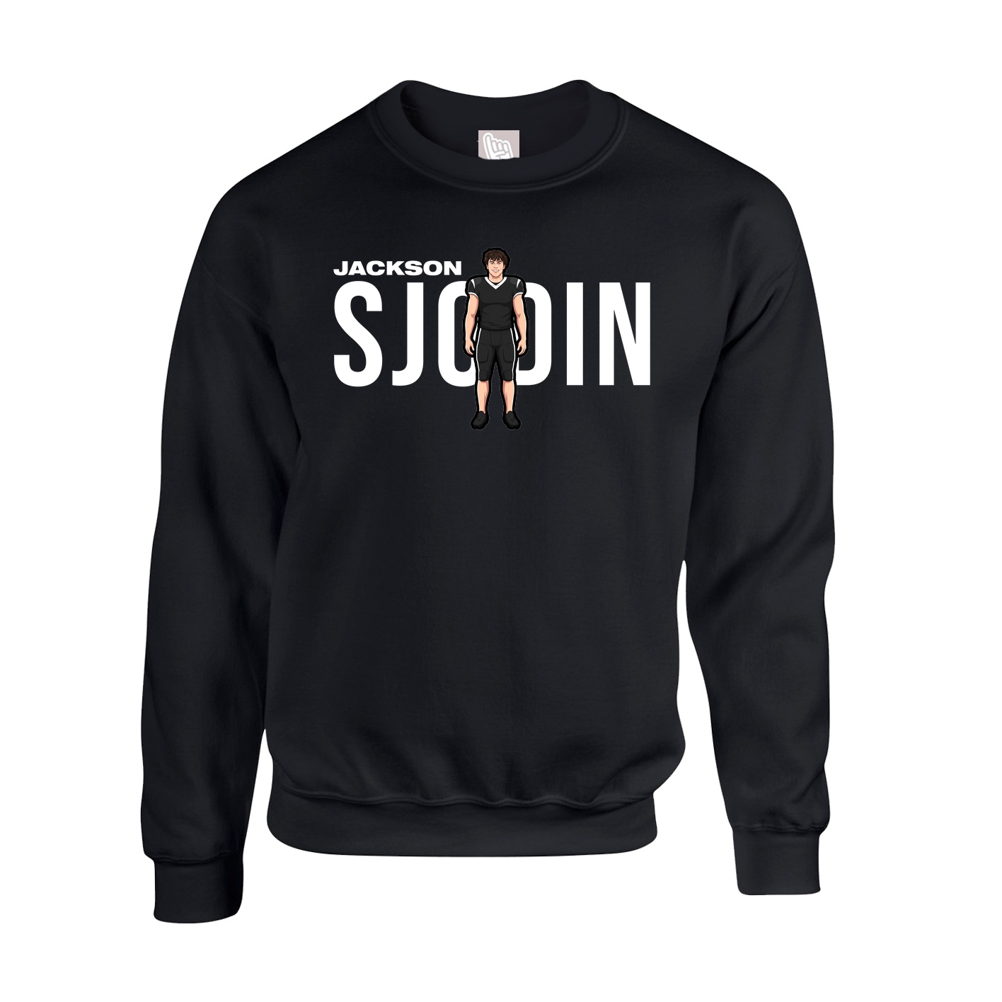 Fleece Crew — Player Name in Black