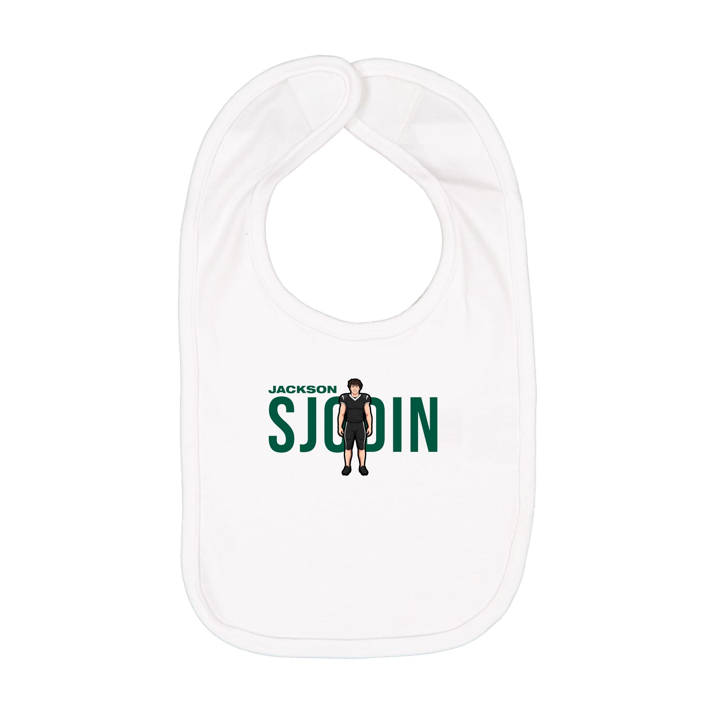 Infant Bib — Player Name in White