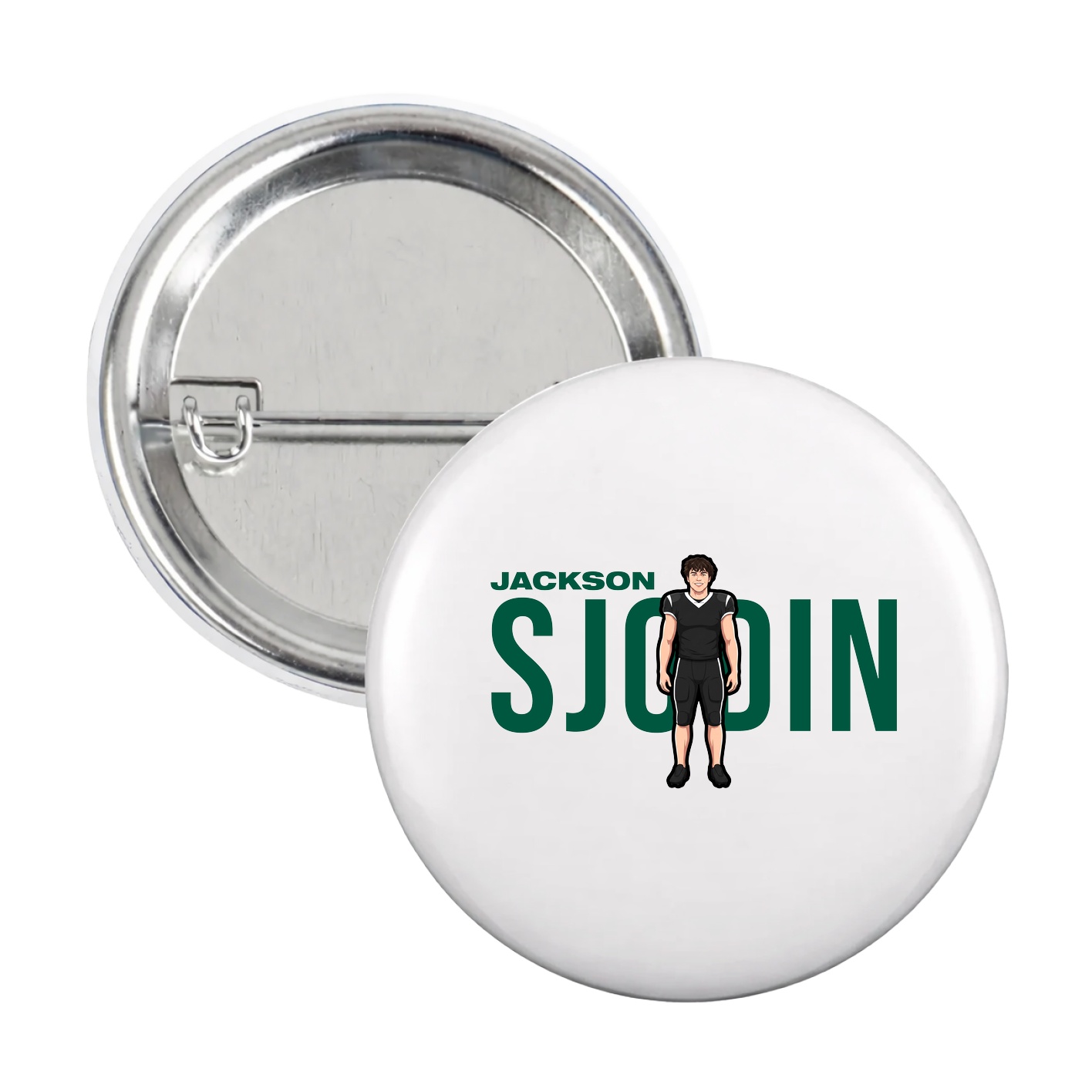 Game Day Button — Player Name in White