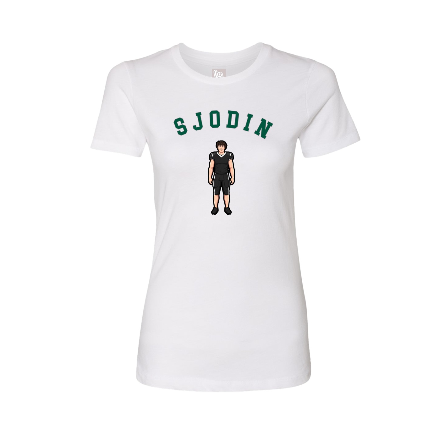 Fitted Women's Tee — Shirsey Arch in White