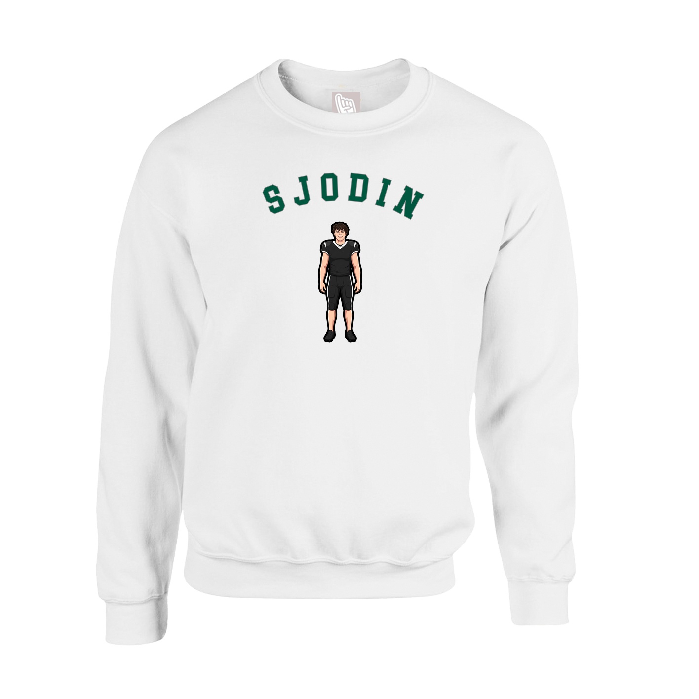 Fleece Crew — Shirsey Arch in White