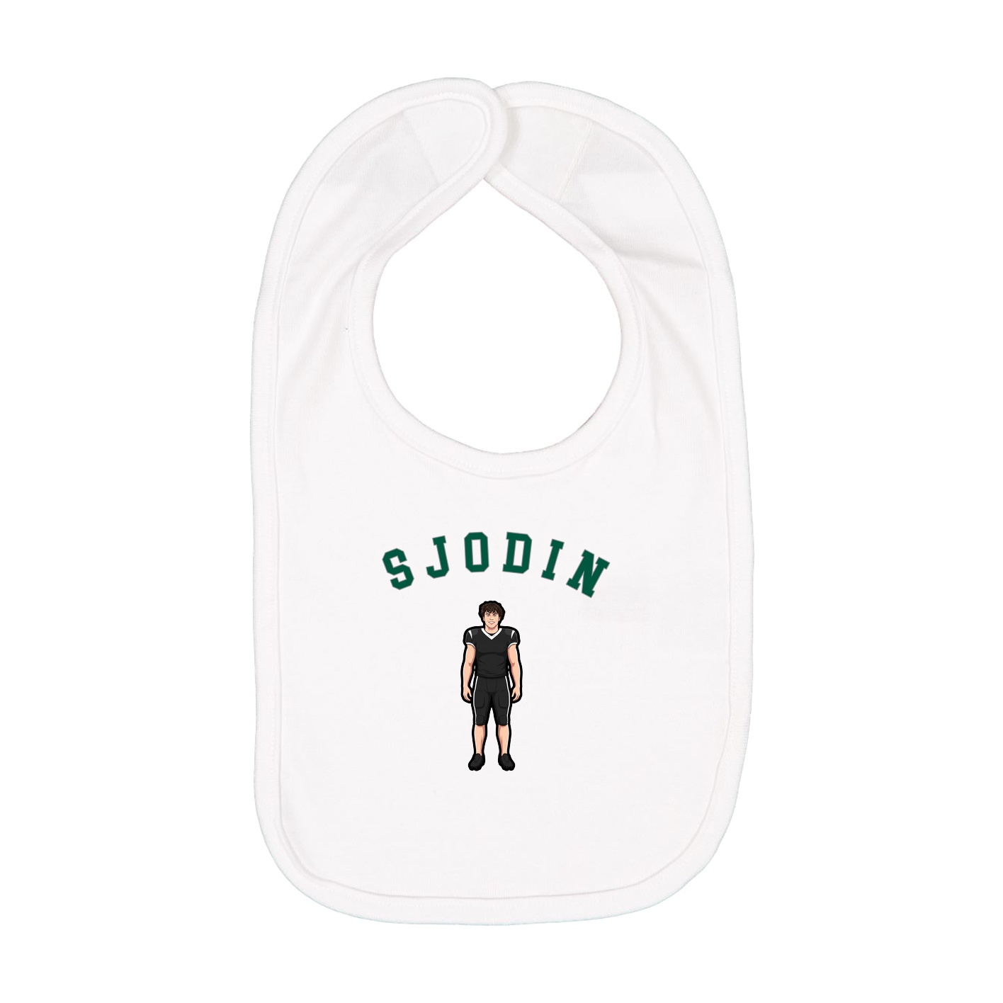 Infant Bib — Shirsey Arch in White