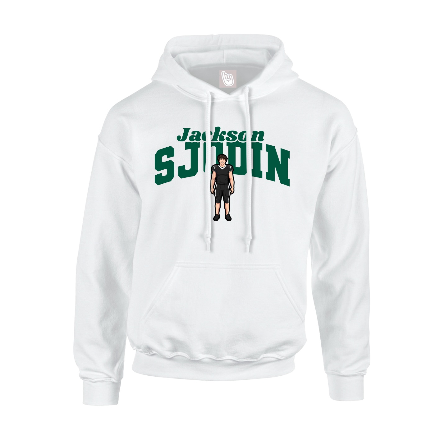 Hoodie — Signature Arch in White