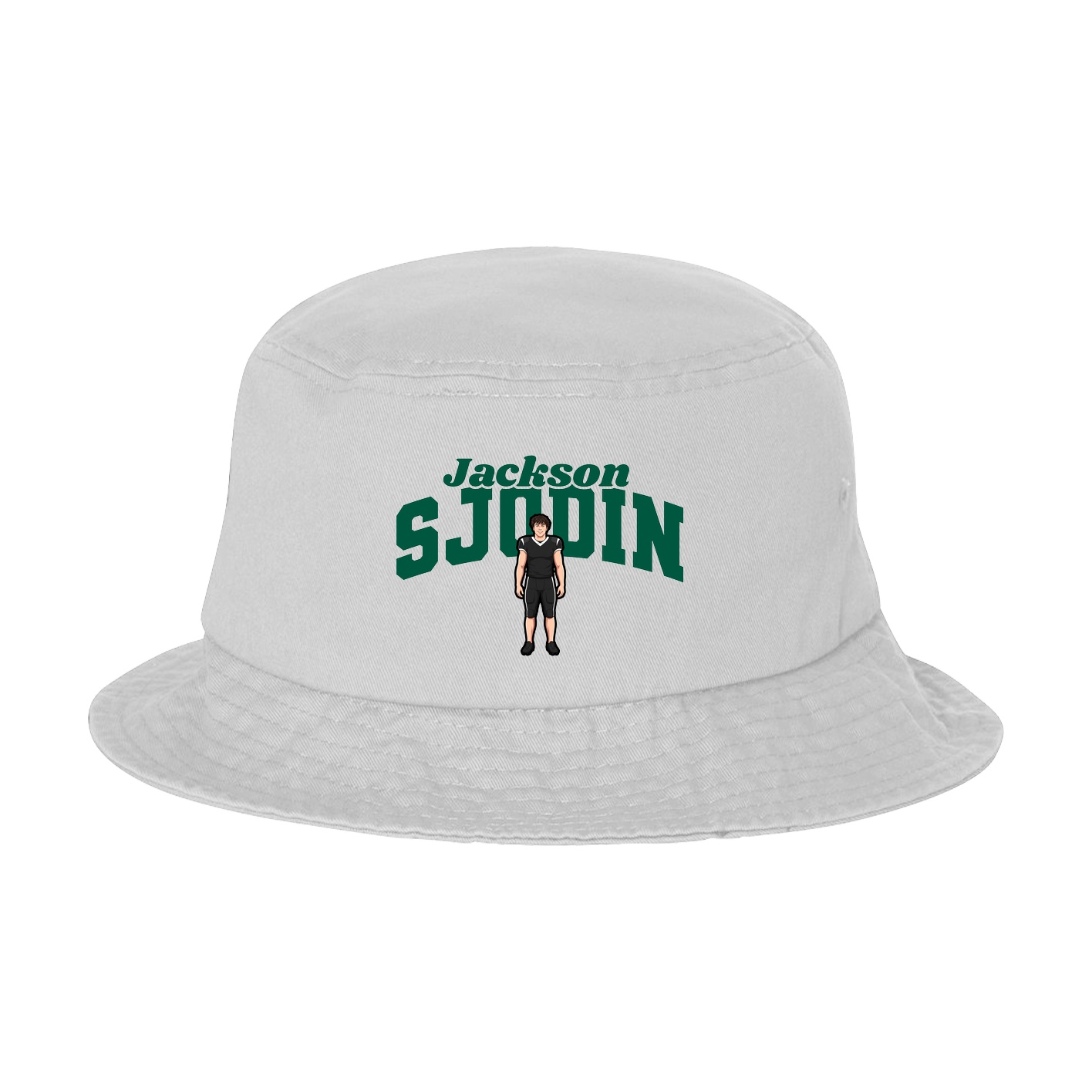 Bucket Cap — Signature Arch in White