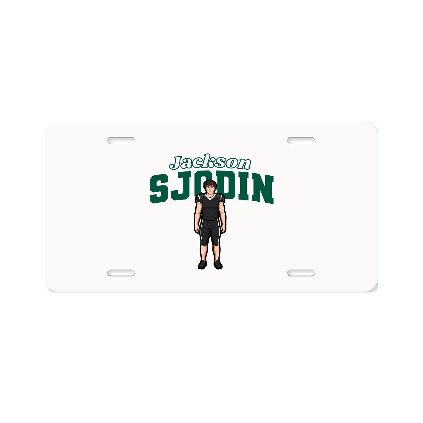 License Plate — Name Arch in Classic