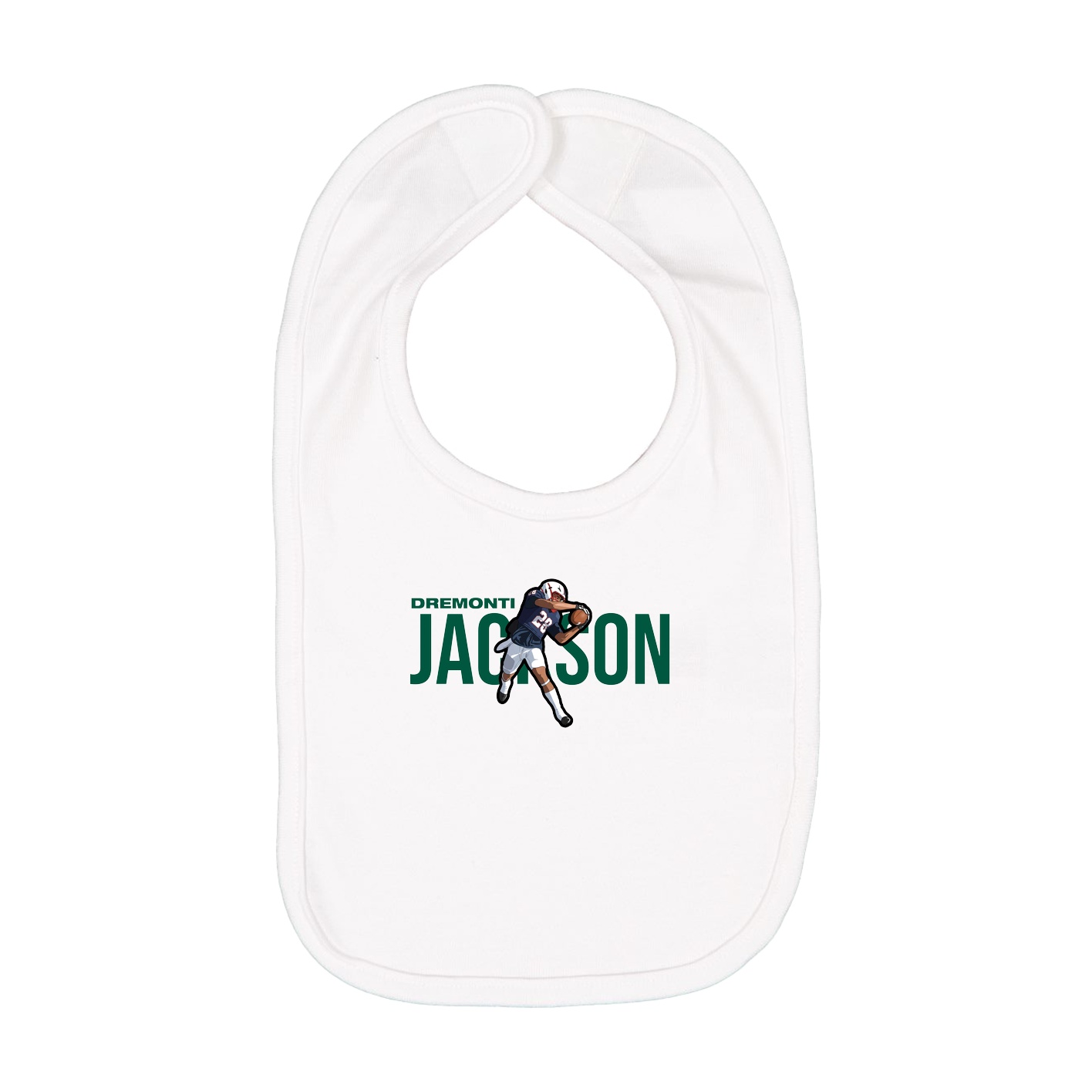Infant Bib — Player Name in White
