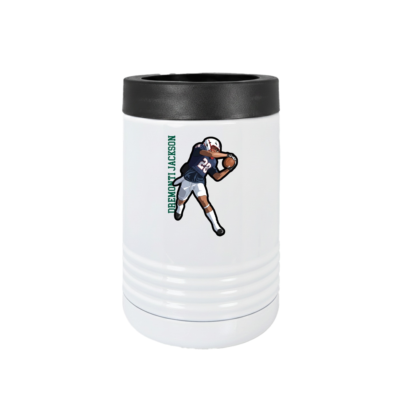 Beverage Holder — Name Vertical in White