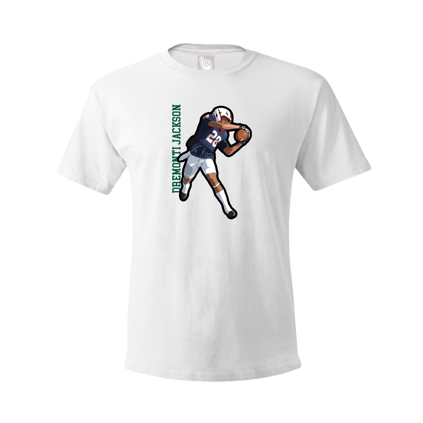 Tee — Name Vertical in White