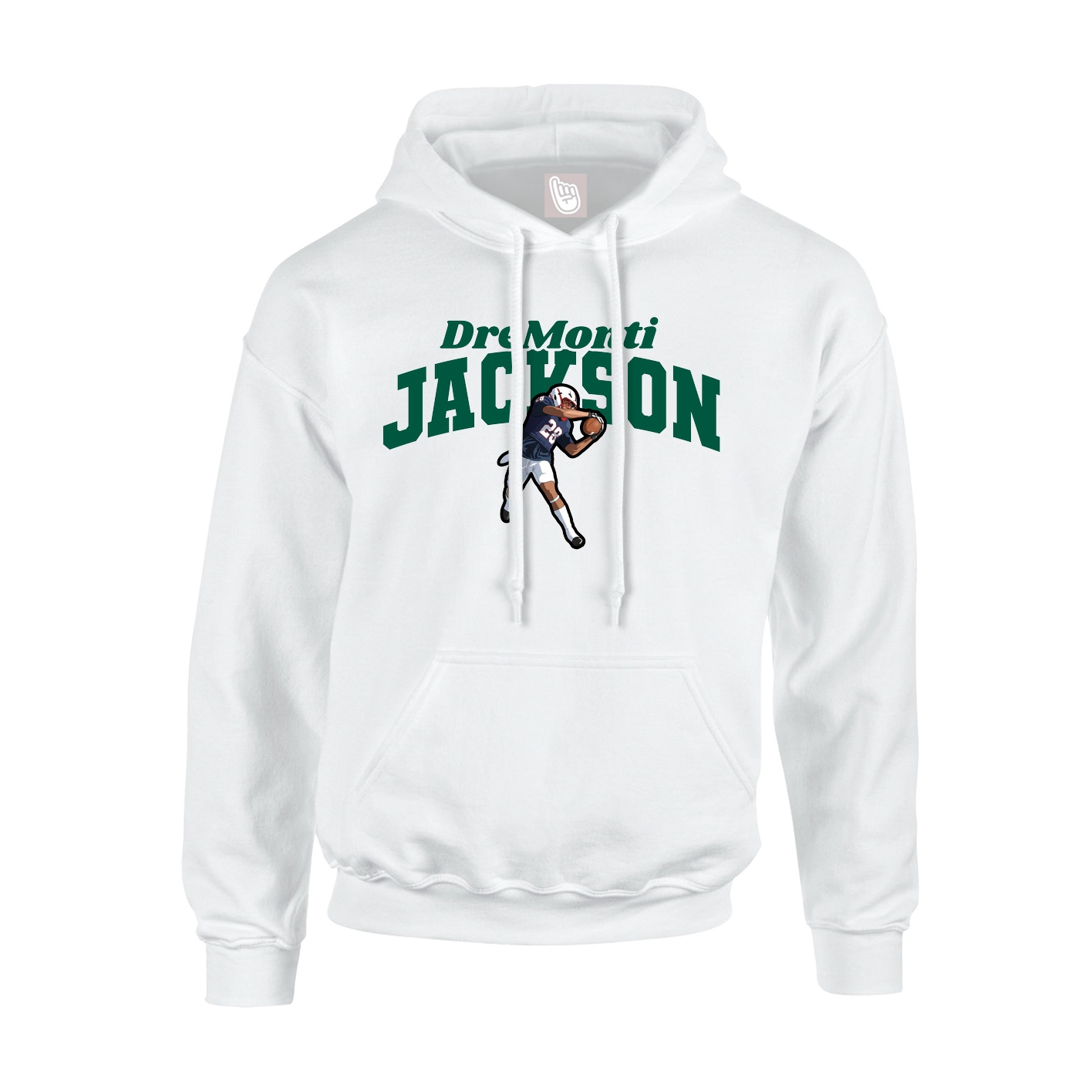 Youth Hoodie — Signature Arch in White