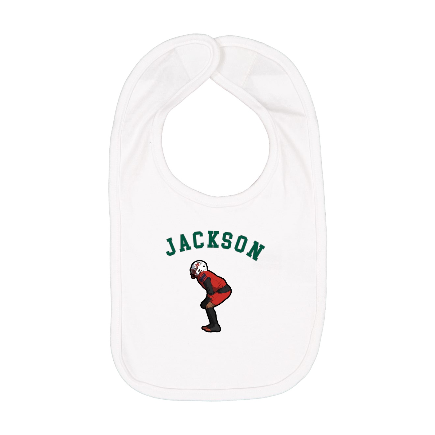 Infant Bib — Shirsey Arch in White