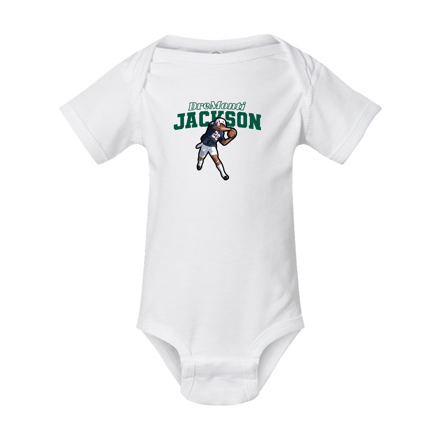 Baby Onesie — Name Arch in White