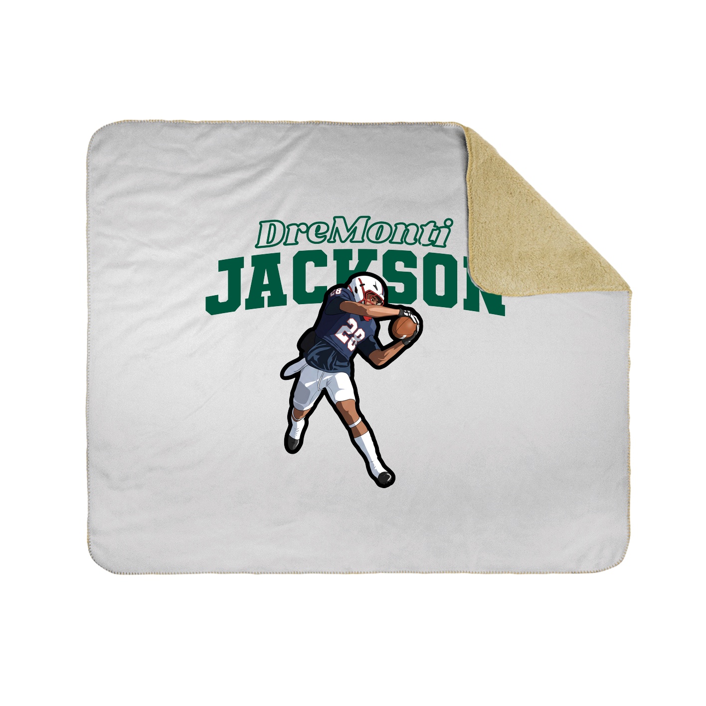 Throw Blanket — Name Arch in White