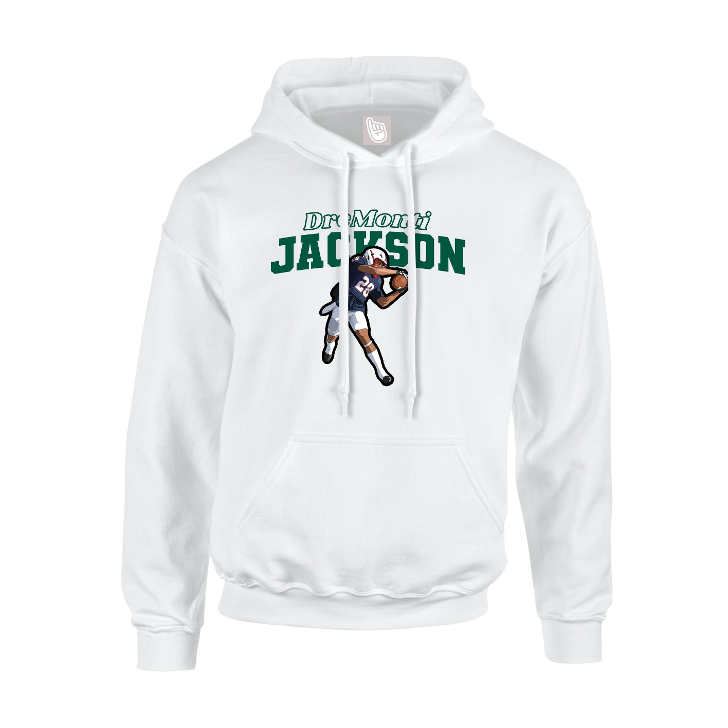 Hoodie — Name Arch in White