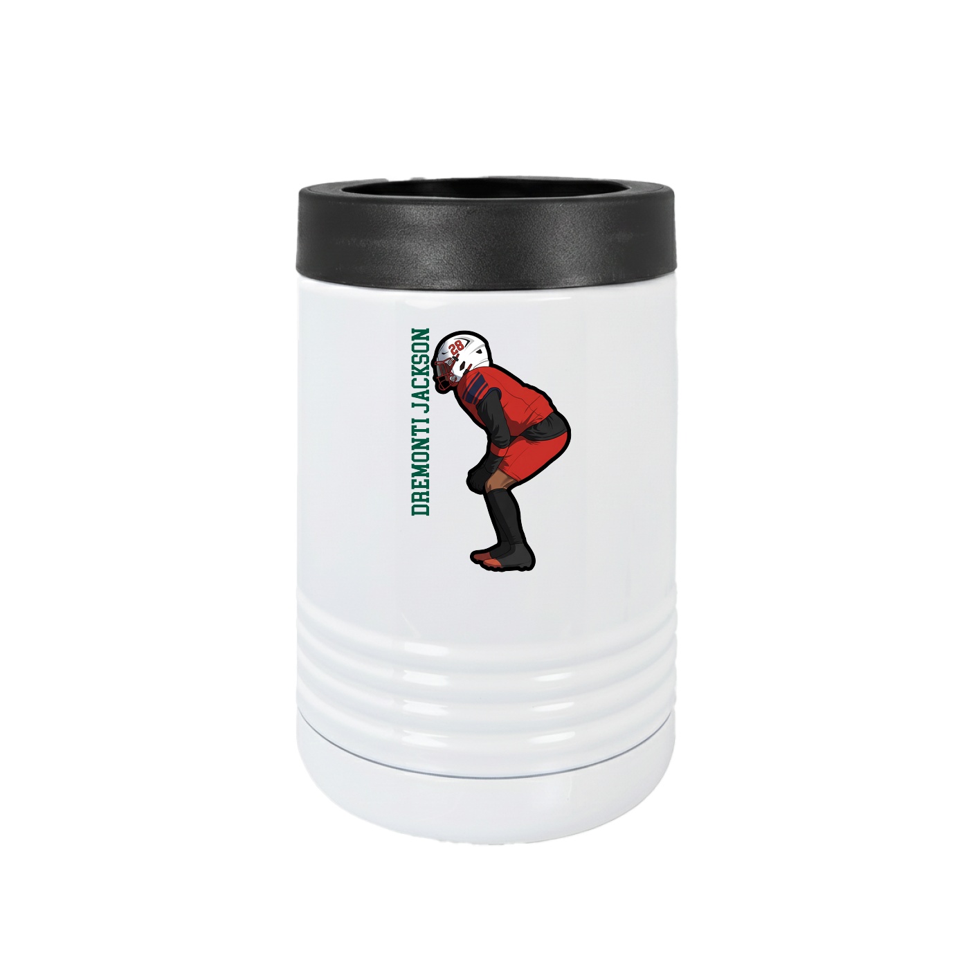 Beverage Holder — Name Vertical in White