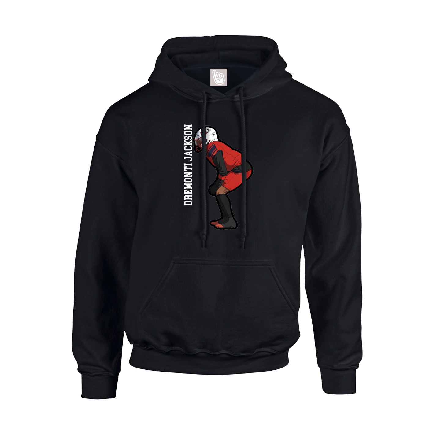 Youth Hoodie — Name Vertical in Black