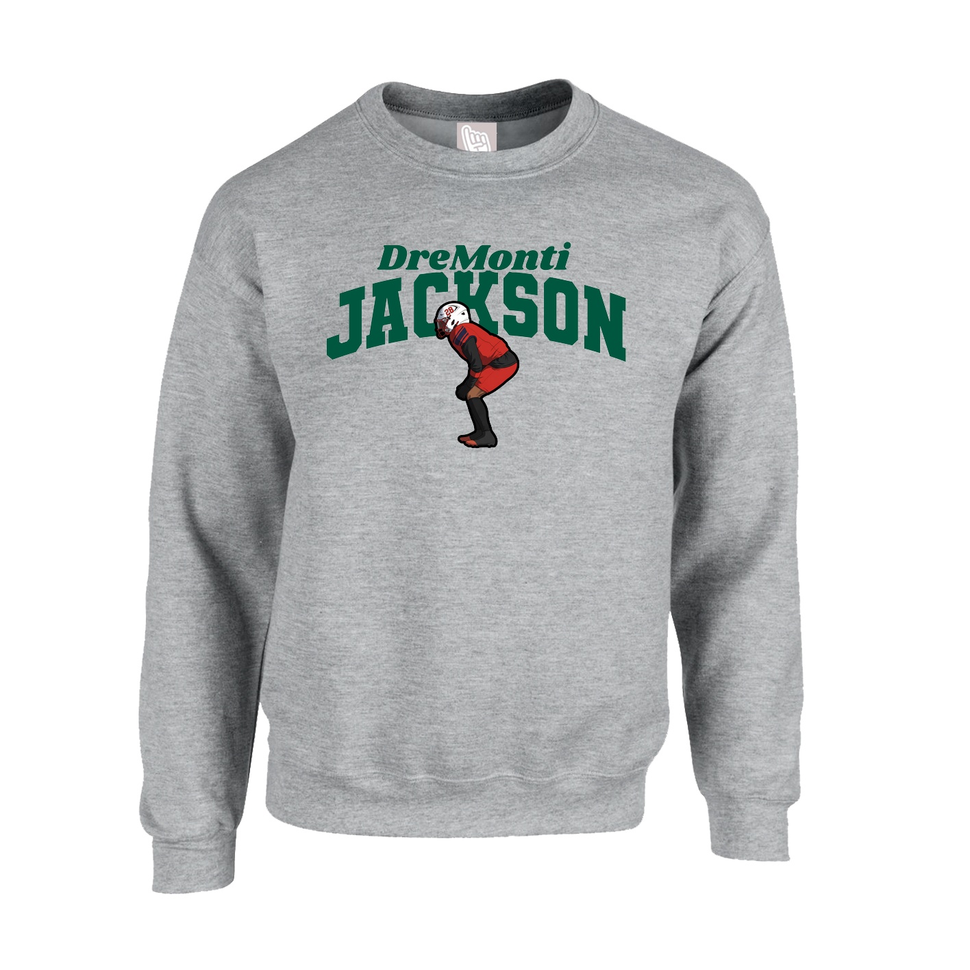 Fleece Crew — Signature Arch in Grey