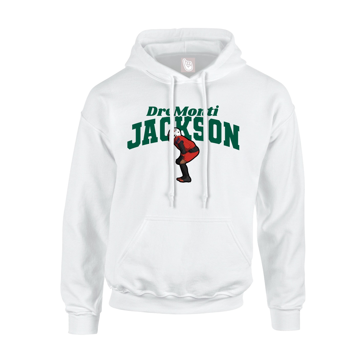 Youth Hoodie — Signature Arch in White