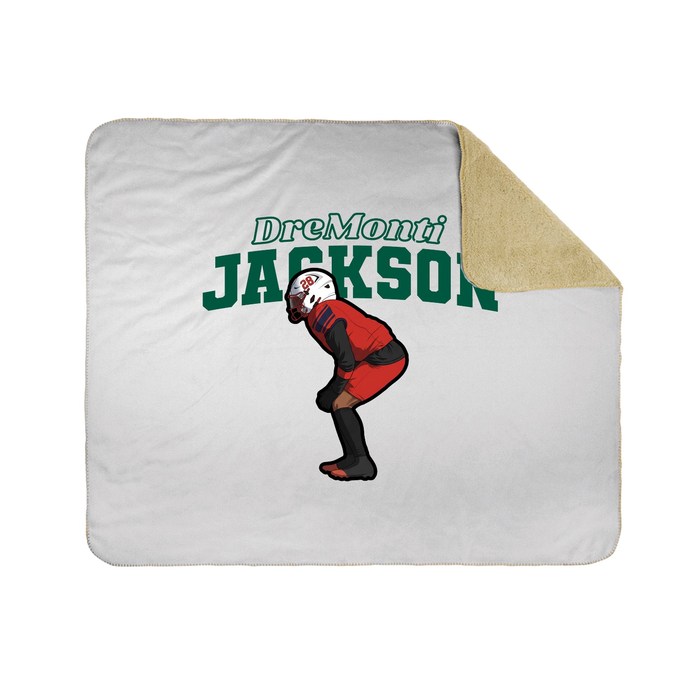 Throw Blanket — Name Arch in White