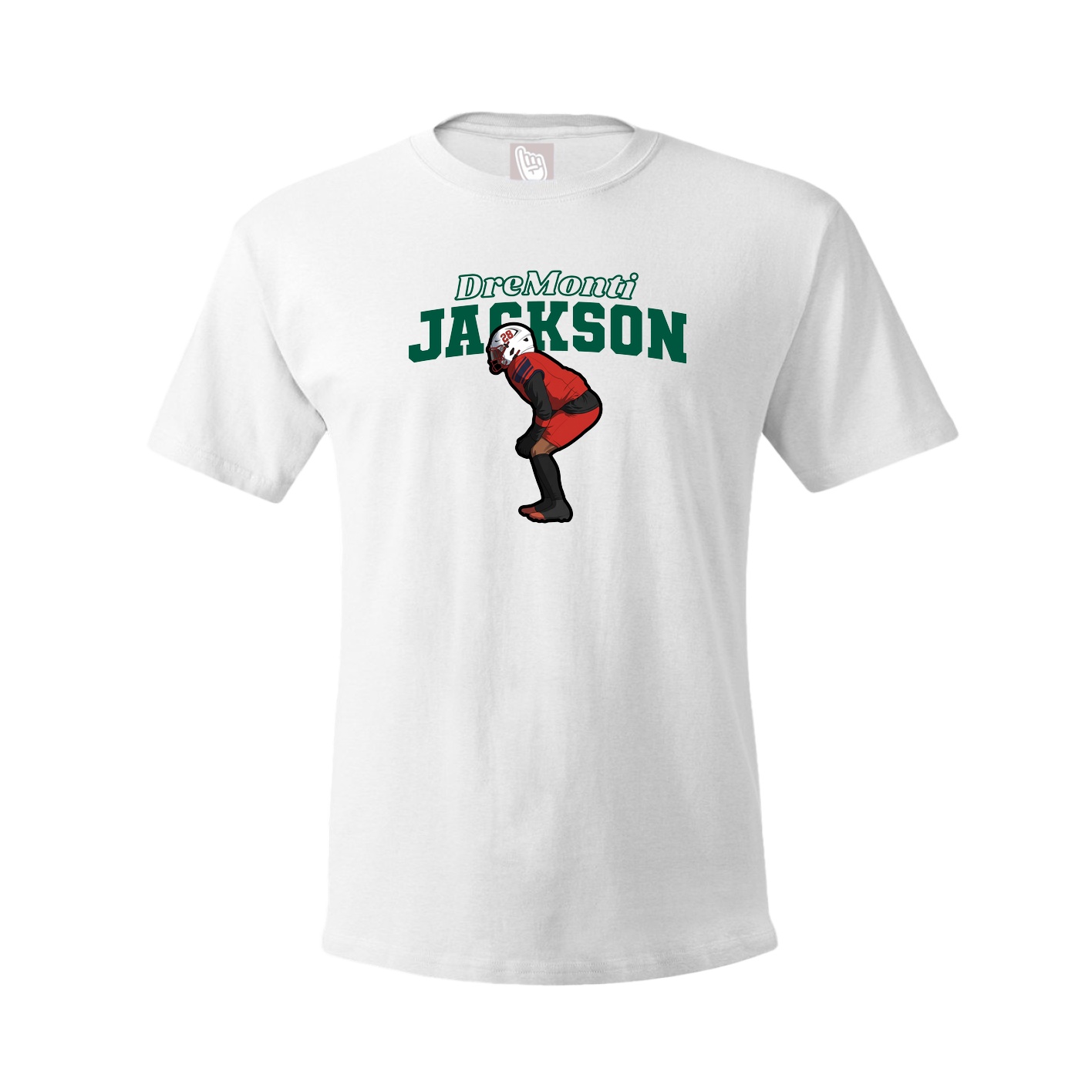 Youth Tee — Name Arch in White