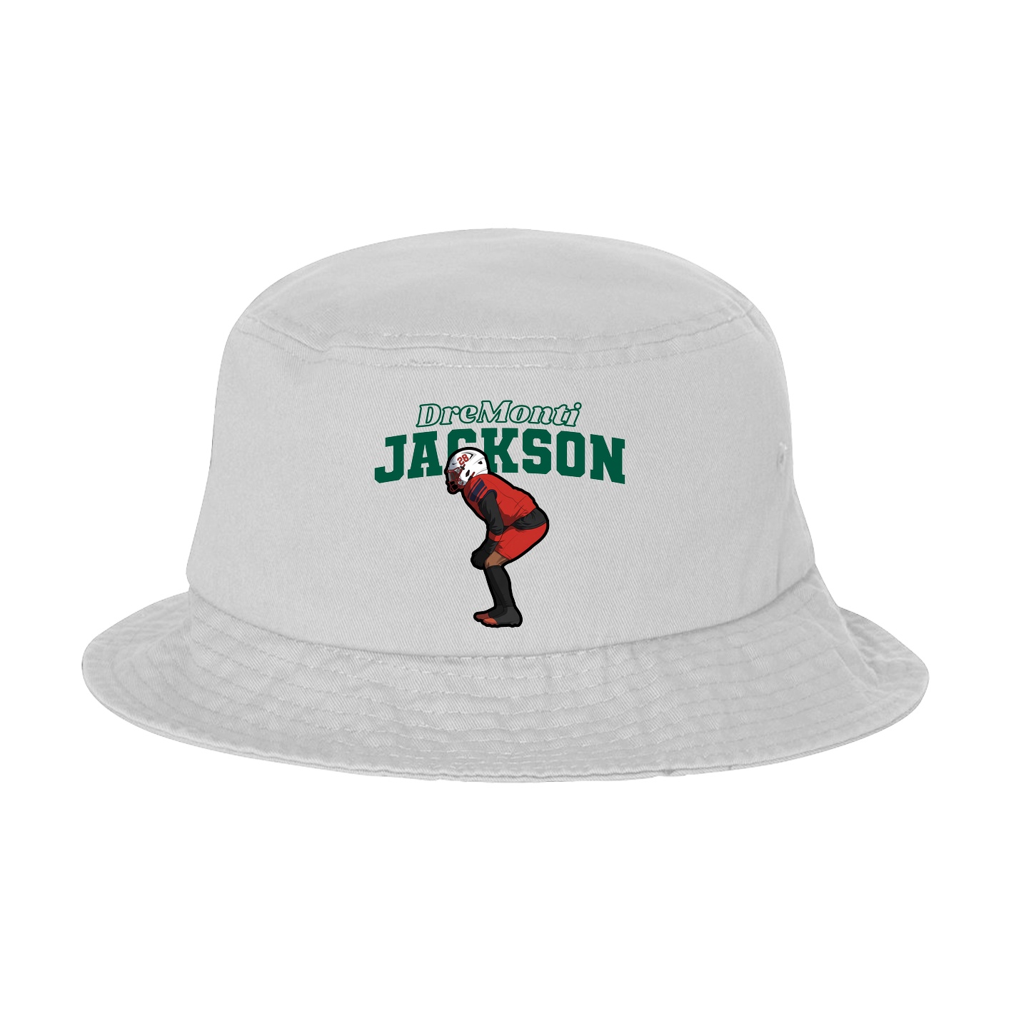 Bucket Cap — Name Arch in White