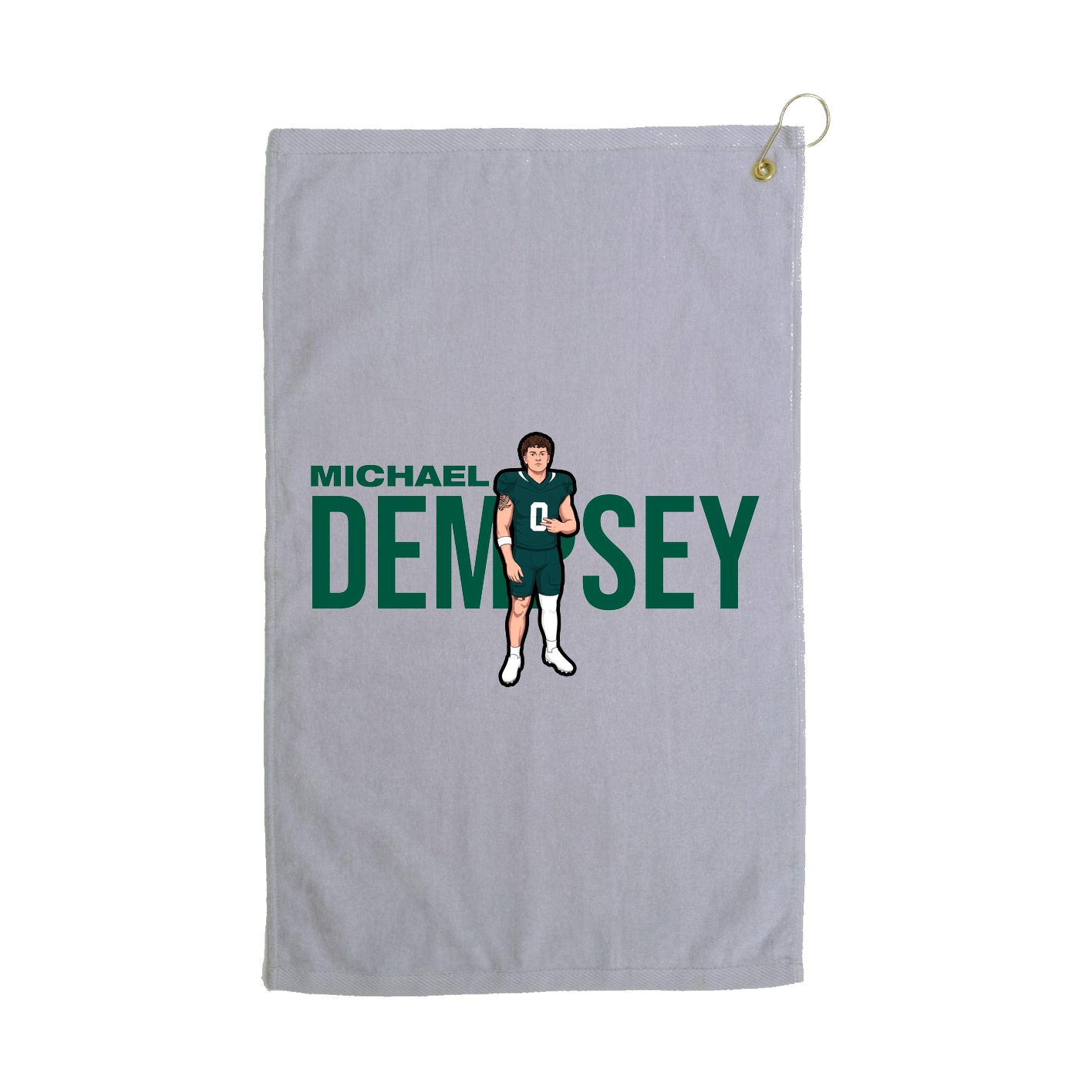 Golf Towel — Player Name in Grey