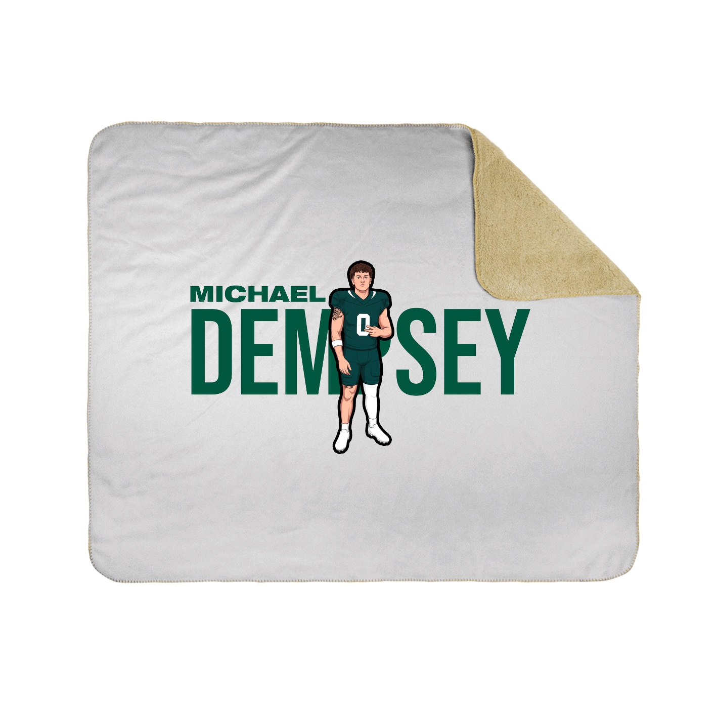 Throw Blanket — Player Name in White