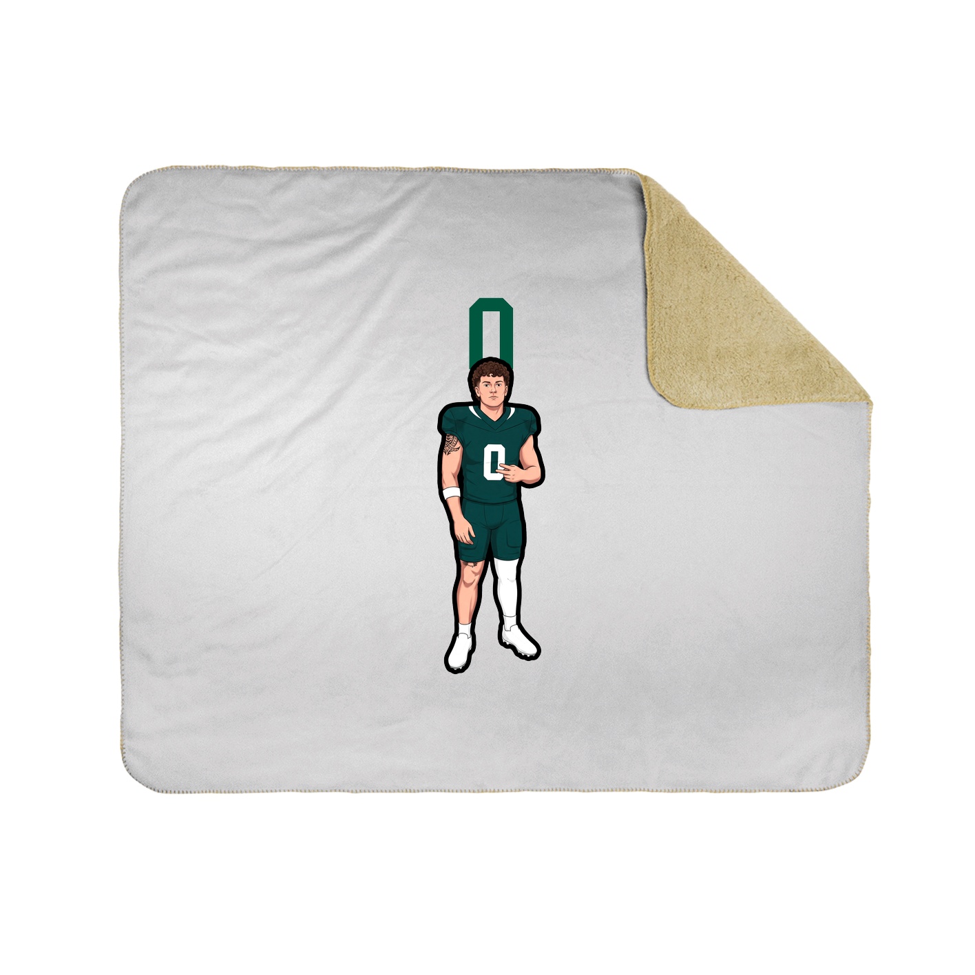 Throw Blanket — Number Top in White