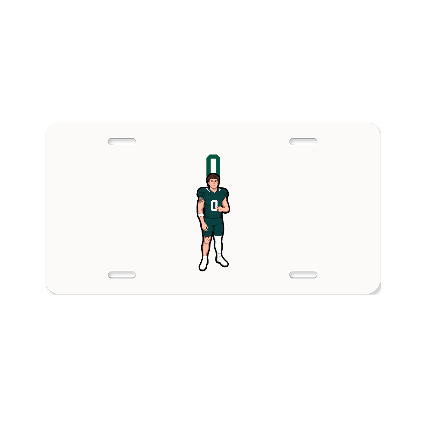 License Plate — Number Top in Classic