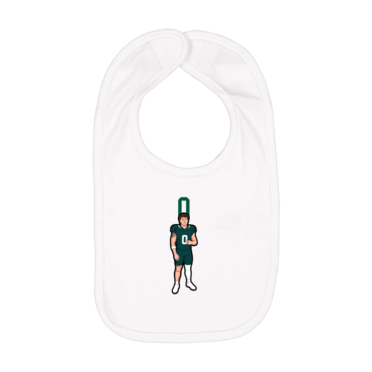 Infant Bib — Number Top in White