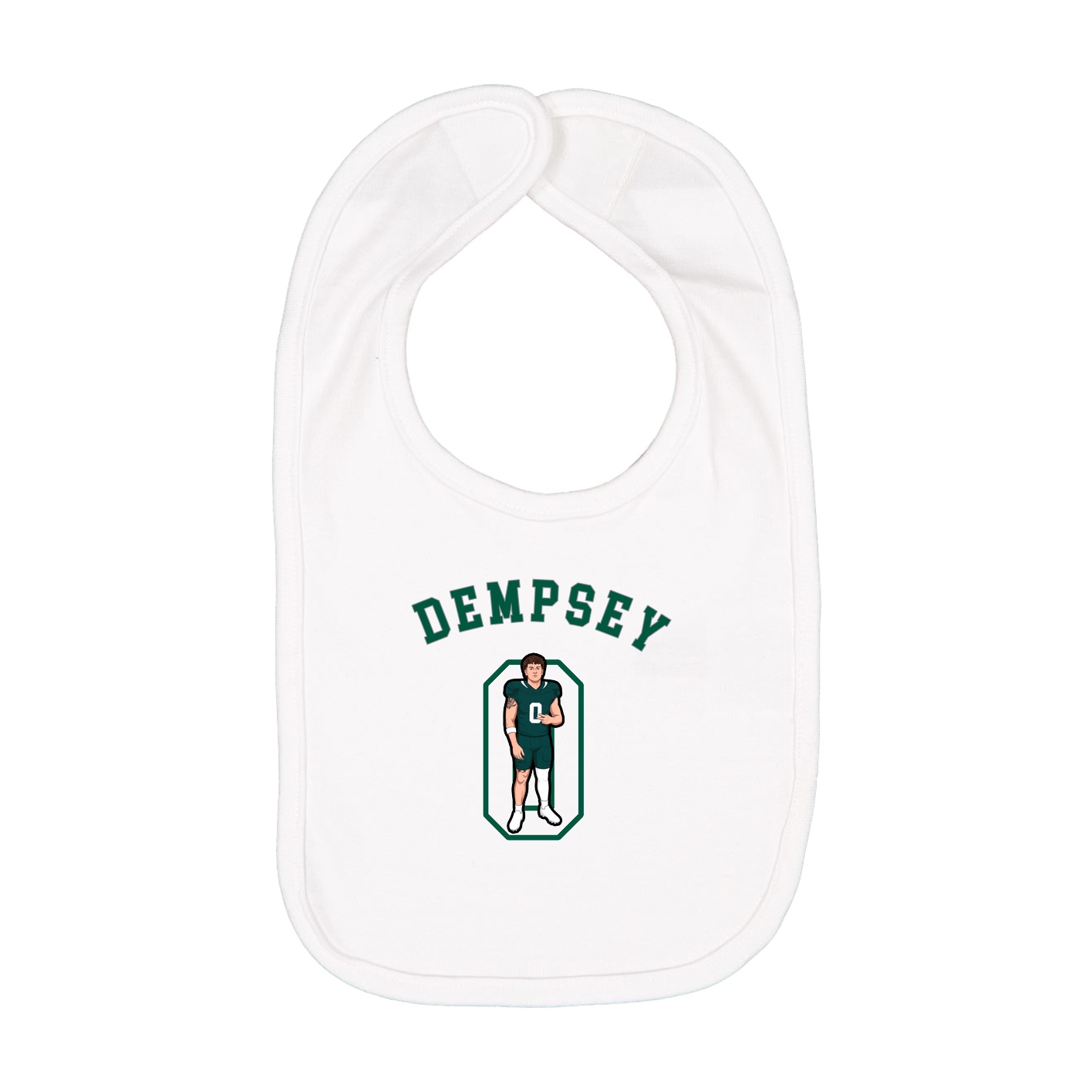 Infant Bib — Shirsey Arch in White