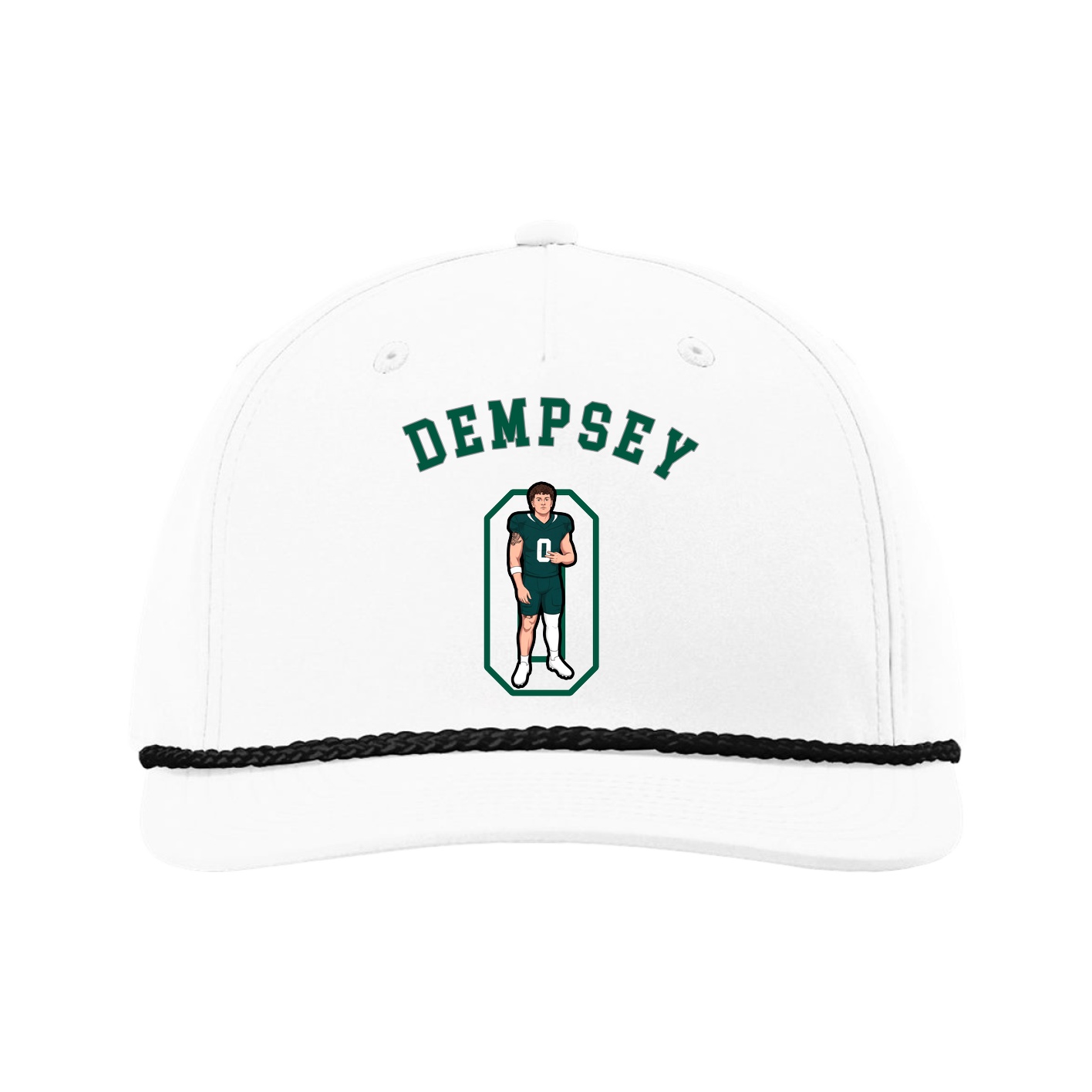 Five-Panel Classic Rope Cap — Shirsey Arch in White