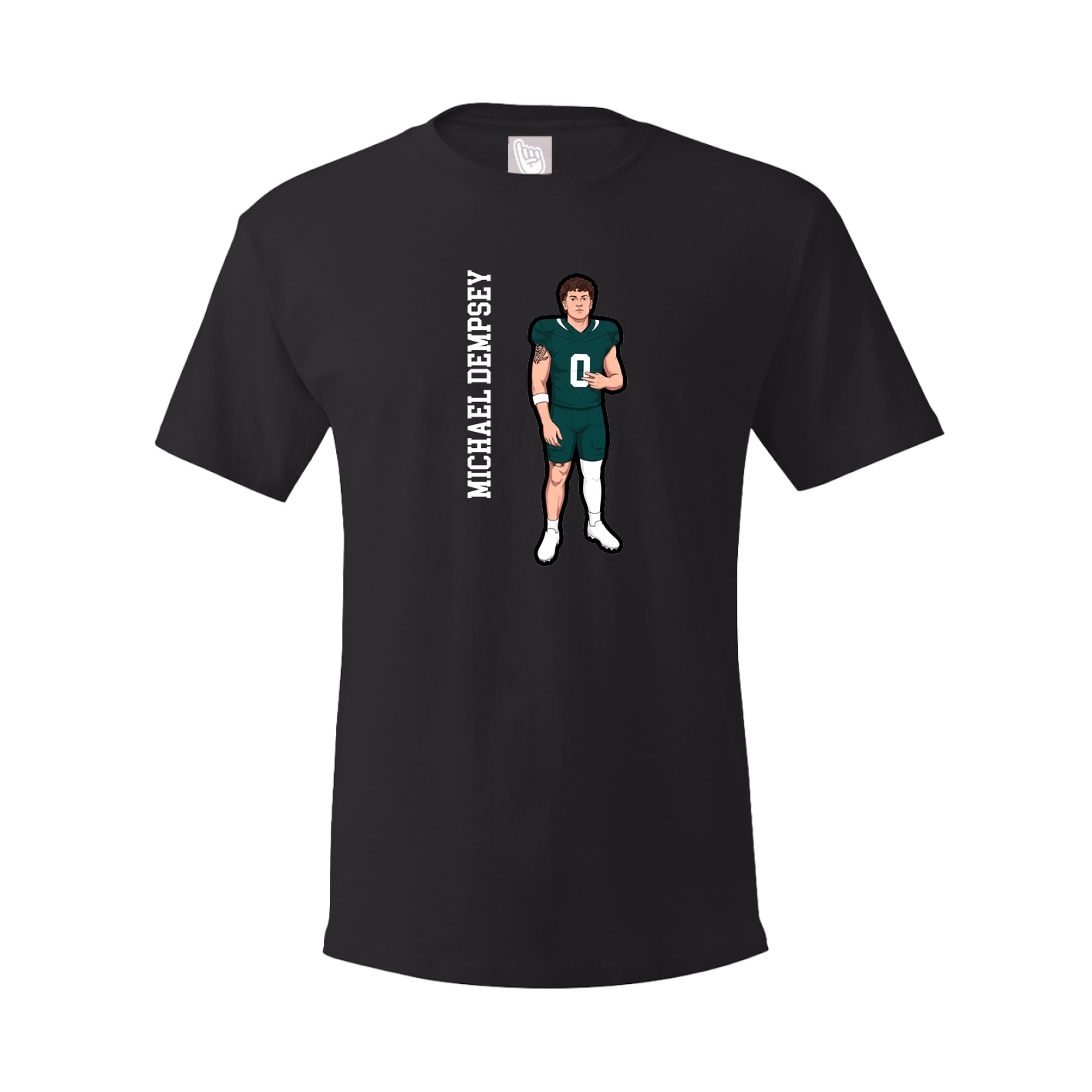 Youth Tee — Name Vertical in Black