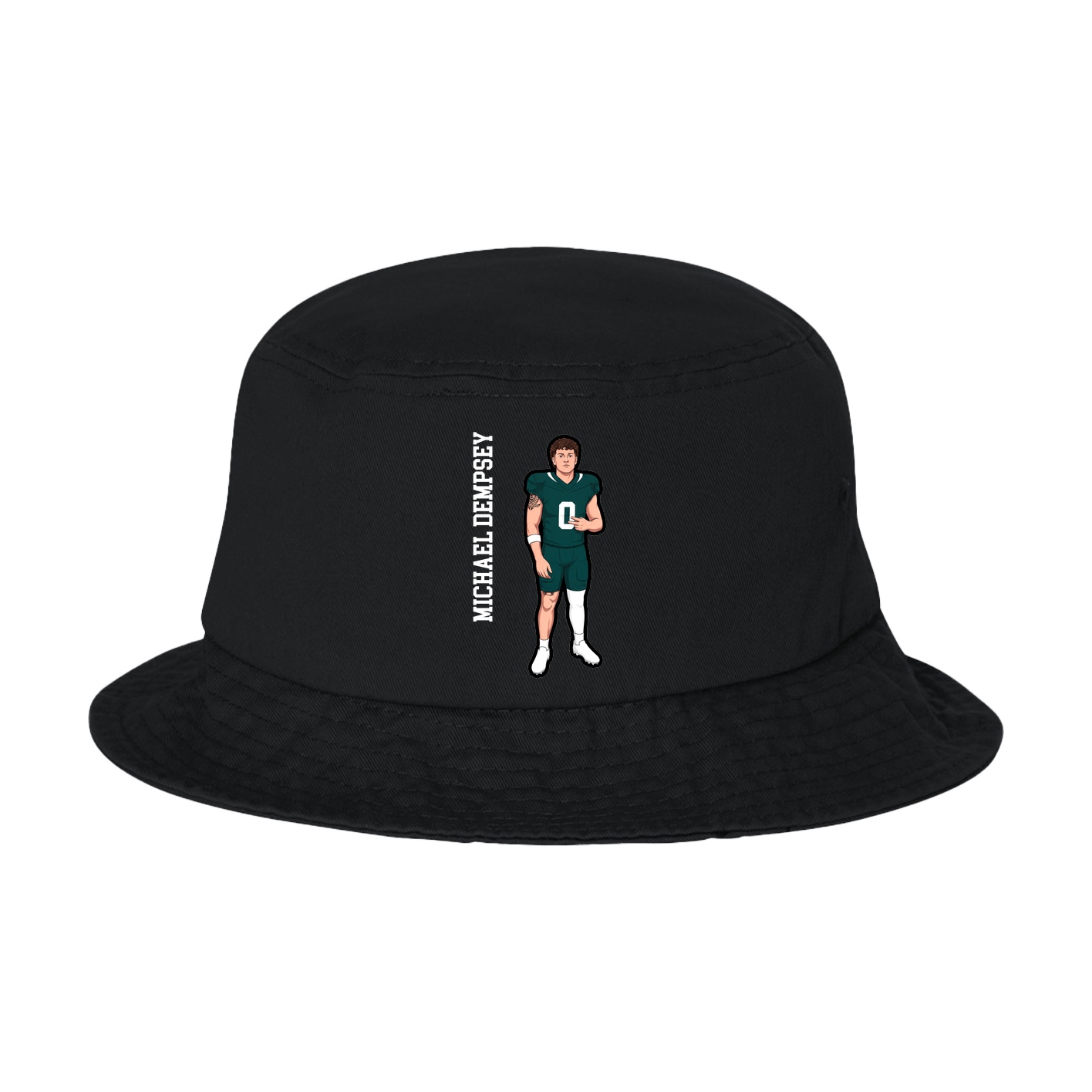 Bucket Cap — Name Vertical in Black