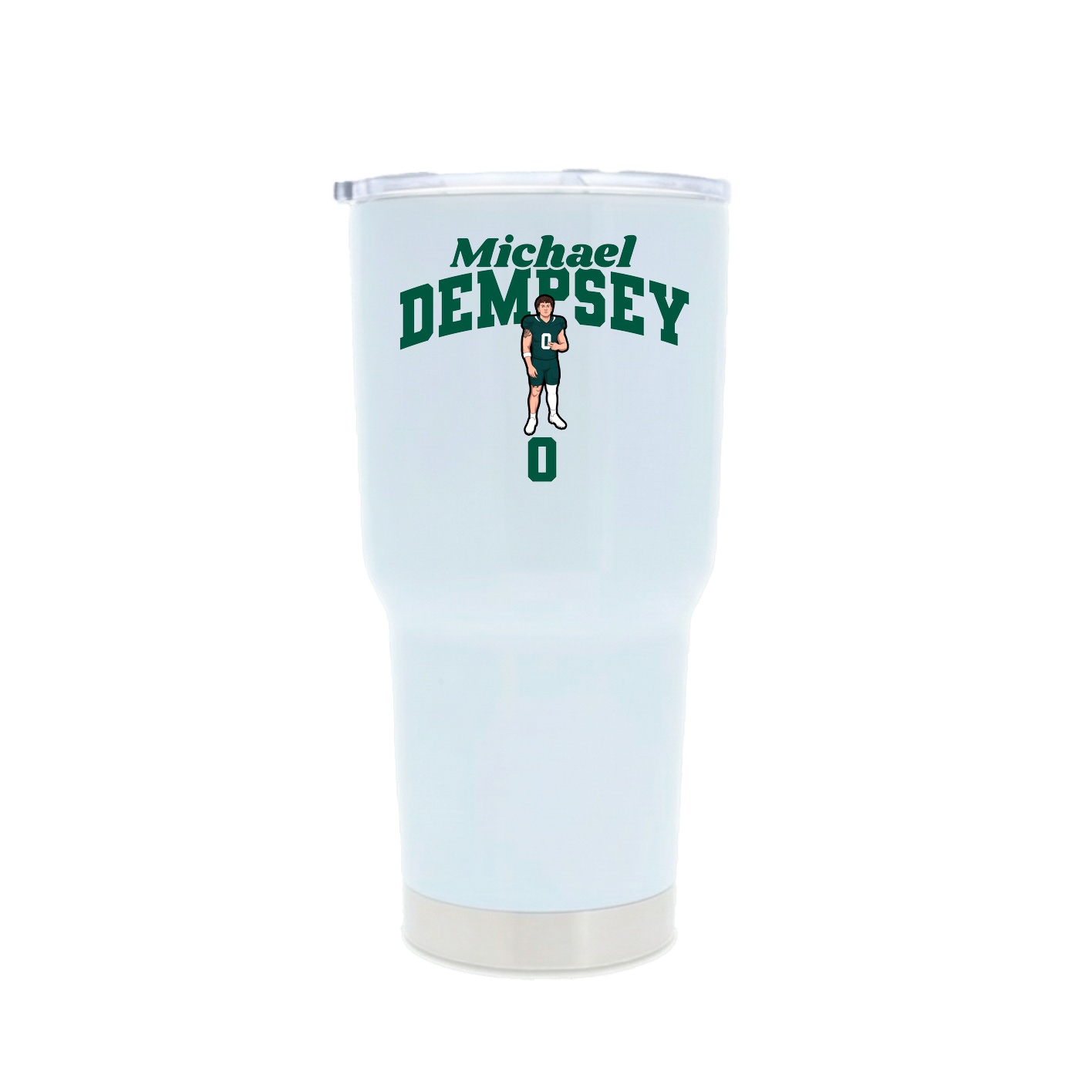 30oz Stainless Steel Tumbler — Signature Arch in White