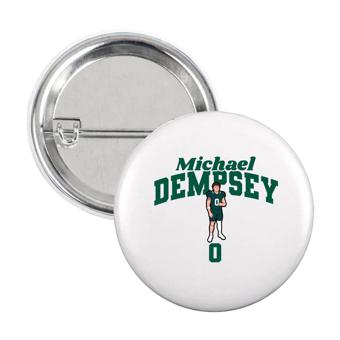 Game Day Button — Signature Arch in White