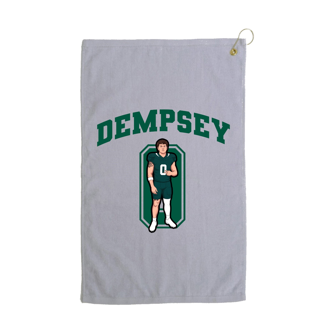 Golf Towel — Number in Grey