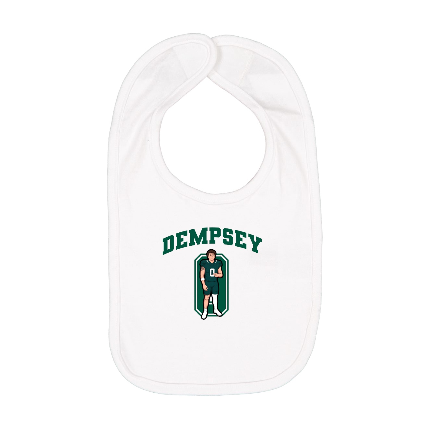 Infant Bib — Number in White