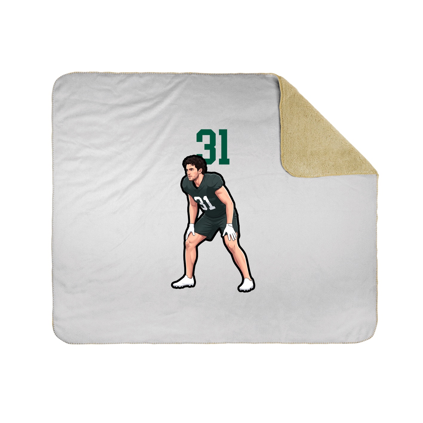 Throw Blanket — Number Top in White