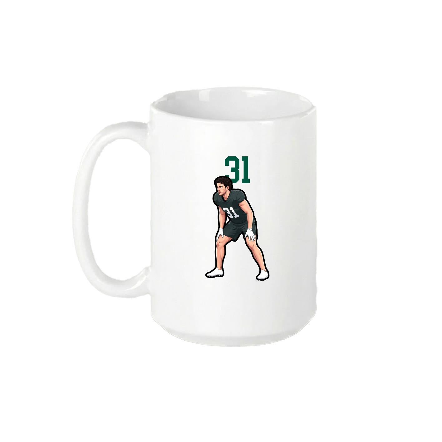 15oz Coffee Mug — Number Top in White